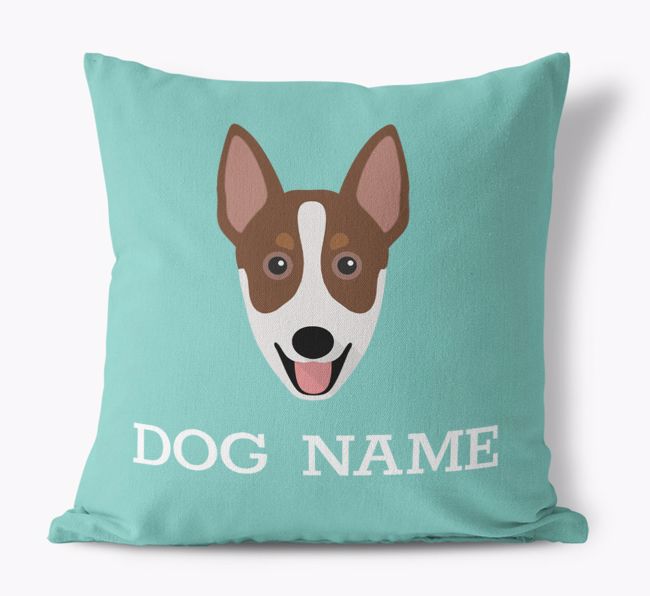 {dogsName}'s Icon: Personalized {breedFullName} Canvas Pillow